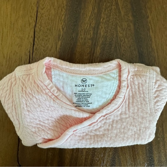 HonestBaby Girl Bundle Pink Quilted Set, Organic cotton size 0-3M - Picture 9 of 9